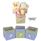 3 Piece Canvas Nursery Organizers- Pink yellow by Stephan Baby