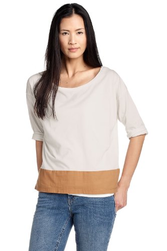 ESPRIT DE CORP Damen T-Shirt, C01602, Gr. 38 (M), Beige (133 alabaster) Preisvergleich