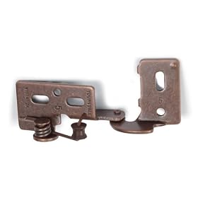 Snap Closing Semi-Concealed Hinges - Dark copper (pair)