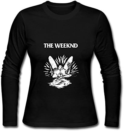 The Weeknd Starboy Tour 2017 Logo Design Womens Long Sleeve T-Shirts Black