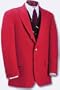Men's 2-Button Red blazers Poly-Wool Sport Coats