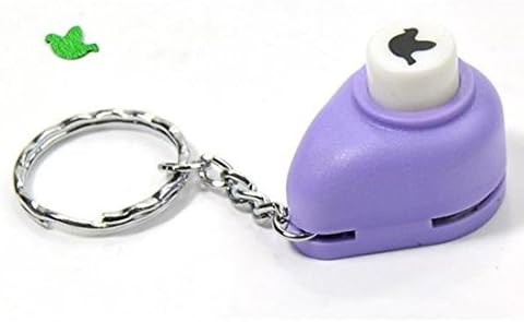 Paper Punches Set Cute Miniature Paper Craft Punch with keychain set of 5 assorted colors and shapes, images for demonstration only, you will get assorted shapes and colors