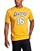 NBA Men's Los Angeles Lakers Pau Gasol Gametime Name & Number Tee (Gold, Medium)