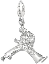 Sterling Silver KARATE KICKING BOY Charm