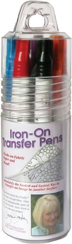 Iron-On Transfer Pens 8/Pkg-Blk, Blu, Brn, Red, Orn, Grn, Pur &amp; Yel