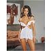 WD Open cup babydoll with open crotch thong