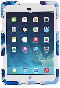 Ipad Mini Case, Aceguarder® *New * *Best* Ipad Case [Shockproof] [Drop Proof] Soft Silicone Portable Handle Case [Ultra Slim] [Light Weight] Protective Case Cover for Ipad Mini 3/2/1 (Navy White)