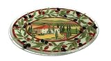 Peggy Karr 18-Inch Glass Tuscan Villa Oval Platter