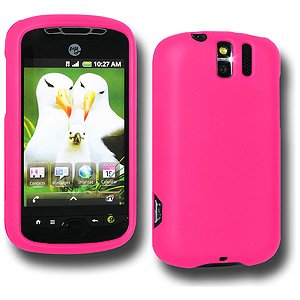 New High Quality Amzer Rubberized Hot Pink Snap-On Crystal Hard Case For Htc Mytouch 3g Slide Easy Installation