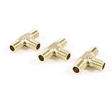 uxcell 六角ニップル 3個入り 36 X 23mm 真鍮 3.18mm