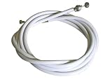 WHITE BRAKE CABLE SLICK W/TEFLON