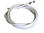 WHITE BRAKE CABLE SLICK W/TEFLON