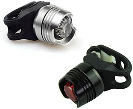 FirstRank Bright Bicycle Taillight, 2 Packs Aluminum Alloy Waterproof Led Tail Light with Silicon Mount Strip for Mountain Cycling Safety Flashlight