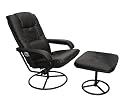 Comfort Products 60-0582 Heated Massage Recliner and Ottoman, Black