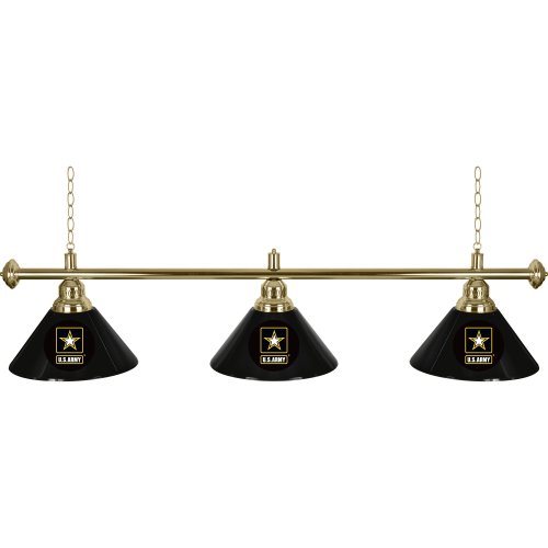  TG U.S. Army 3 Shade Billiard Lamp, 60-Inch, Black 