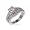 Victorian Style Sterling Silver and CZ Wedding Ring Set Size 5 (Sizes 5 6 7 8 9 Available)