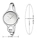 Xinge Women's Silver Tone Stainless Steel Bangle Watch Set with Artificial Diamonds 2 Pieces W3678-S