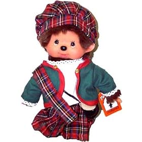 Monchhichi World Costume Scottland Girl Plush Doll