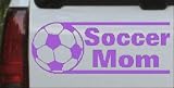 Soccer Mom Sports Car Window Wall Laptop Decal Sticker -- Purple 20in X 7.8in
