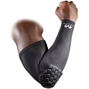 McDavid 6500 HexPad Shooter Arm Sleeve, One Each Fits either Arm (Black, Medium)