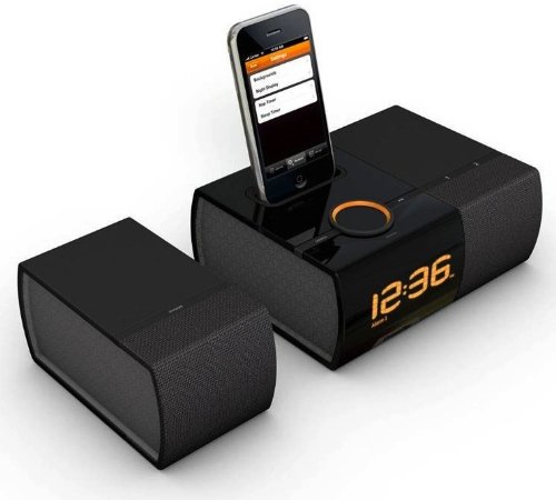 XtremeMac IPU-LSS-13 Luna SST Docking Station f&uuml;r iPod und iPhone mit abnehmbarem Lautsprecher (FM-Radio, Wecker) schwarz
