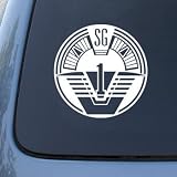 Stargate SG-1 Patch - Car, Truck, Notebook, Vinyl Decal Sticker #2466 | Vinyl Color: White