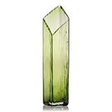 Mikasa Rockswirl Square Green Tint 14-Inch Vase