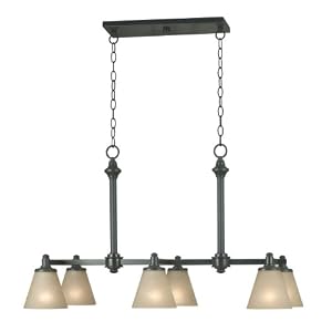 Kenroy Home 91756BP Tallow 6 Light Island Light, Bronze Patina Finish