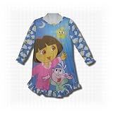 Dora & Boots "Shining Star" Long-sleeve, Ruffled, nightgown for girls