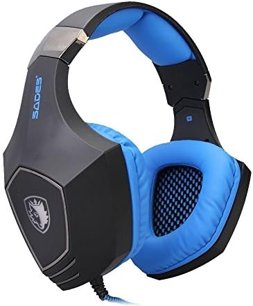 AFUNTA SADES A60 Game Headphone Vibration Function and 7.1 Surround Sound Professional Gaming Headphone Game Headset (Blue)