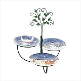 Christmas Dessert Plates and Rack (4 pc.)