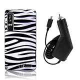 Motorola DROID 3 XT862 / MileStone 3 XT883 - Black/White Zebra Design Hard  ....