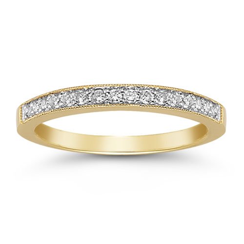 Diamond Milligrain Band in 14K Yellow Gold 41ioXbxkz2L Diamond Milligrain Band in 14K Yellow Gold