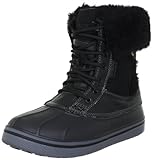 crocs AllCast Luxe Duck 12812-070-500, Damen Fashion Halbstiefel & Stiefeletten, Schwarz (Black/Charcoal 70), EU 41/42