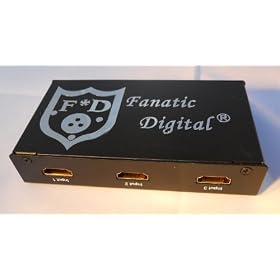 Fanatic Digital® 1080p 1080i HDMI v1.3 Three to One (3 to 1) HDM switch/switcher/switch box: Supports Blue-Ray 24/50/60fs/HD-DVD/xvYCC, 1080p/60HZ deep color 30bit, 36bit; No loss of quality;