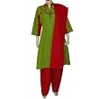 Salwar Kameez Ready Made Cotton Embroidered Clothing Size L (slk379)