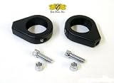 RICK DOSS BLACK 39MM TURN SIGNAL RELOCATION FORK CLAMPS FOR HARLEY