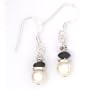 Pearl and Iolite Earrings