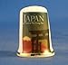 Porcelain China Collectable Thimble - Travel Poster Series Japan -- Free Gift Box