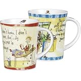 Johnson Brothers - Born to Shop, Set of 4 Don t Know/Self Clean mugs