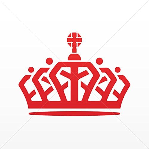 Sticker Royal Crown Chess Queen King Kingdom Bavaria Motorbike Durable Red (12 X 8.96 In)