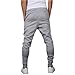 Mooncolour Men's Casual Slim Fit Jogging Harem Pants (Gray, XL)
