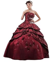 Strapless Lace-Up Sequined Backless Organza/Satin   Ball Gown Bandage Dress/Wedding Dress 