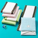 SwaddleDesigns Swaddle Designs Baby Burpie Set-Brown with Blue Dots & Brown Polka Dots