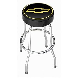 Chevy-Gold-Bowtie-Garage-Stool