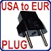 Eurus International USA to EUR Europe Travel Plug Adapter