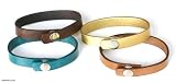 Leather bracelets, 'Cool Serpentines' (set of 4)