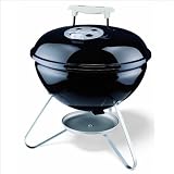 Weber Smokey Joe: 10020 14.5'' Smokey Joe Silver Portable Charcoal Grill with Heavy-Duty Plated Stee