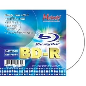 Melody BD-R Blu-ray �f�B�X�N 25GB 2�{���Ή�