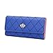 Leiwo Women's Long Crown Clutch Leather Card Holder Purse Wallet